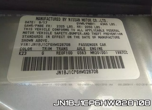JN1BJ1CP6HW028708 фото 10