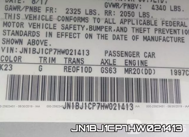 JN1BJ1CP7HW021413 фото 10