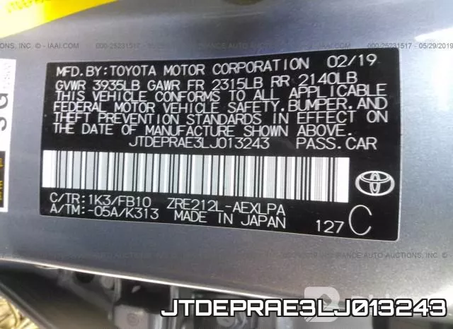 JTDEPRAE3LJ013243 фото 10