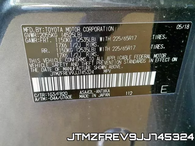 JTMZFREV9JJ745324 фото 2