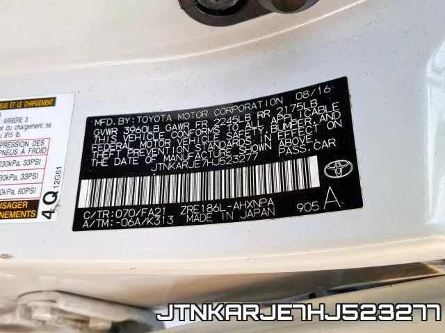 JTNKARJE7HJ523277 фото 2
