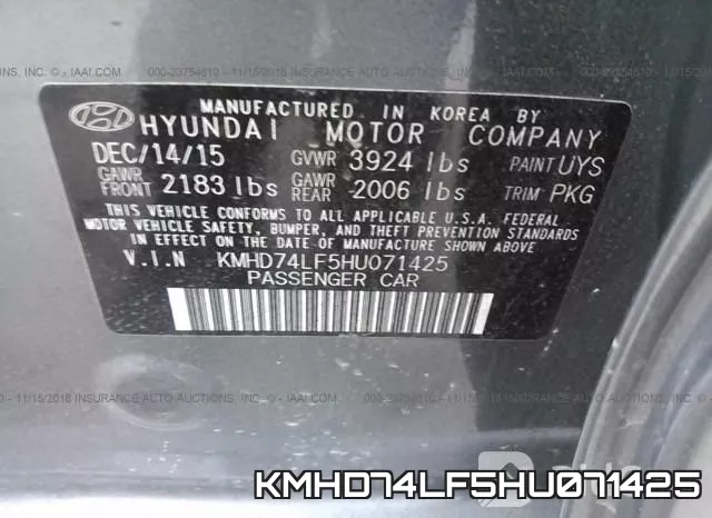 KMHD74LF5HU071425 фото 10