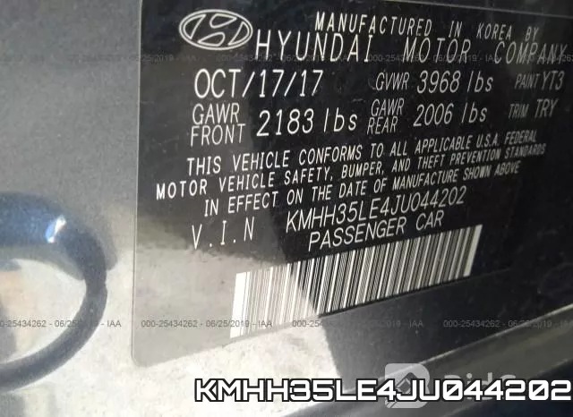 KMHH35LE4JU044202 фото 10