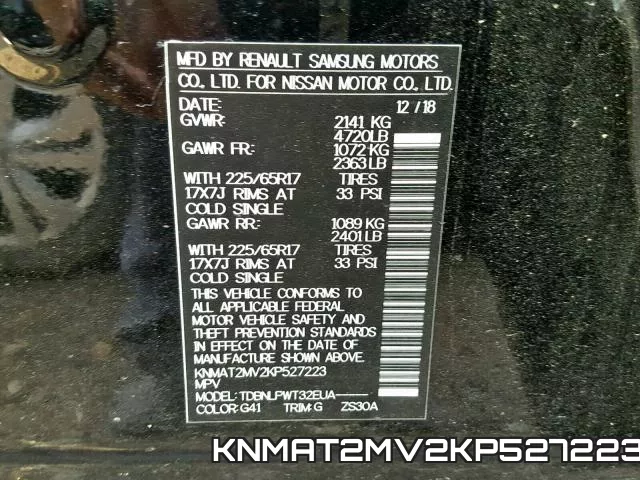 KNMAT2MV2KP527223 фото 2