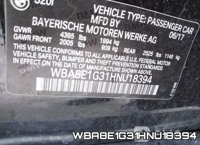 WBA8E1G31HNU18394 фото 10