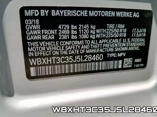 WBXHT3C35J5L28460 фото 2