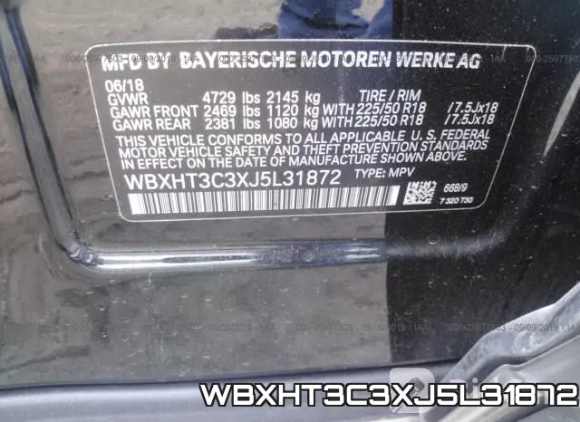 WBXHT3C3XJ5L31872 фото 9