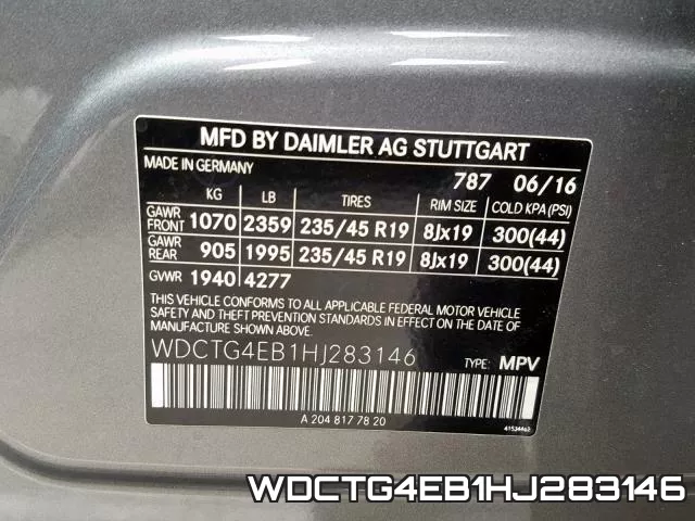 WDCTG4EB1HJ283146 фото 2