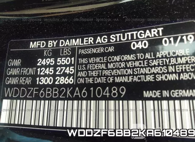 WDDZF6BB2KA610489 фото 10