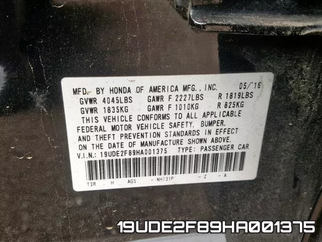 19UDE2F89HA001375 фото 2