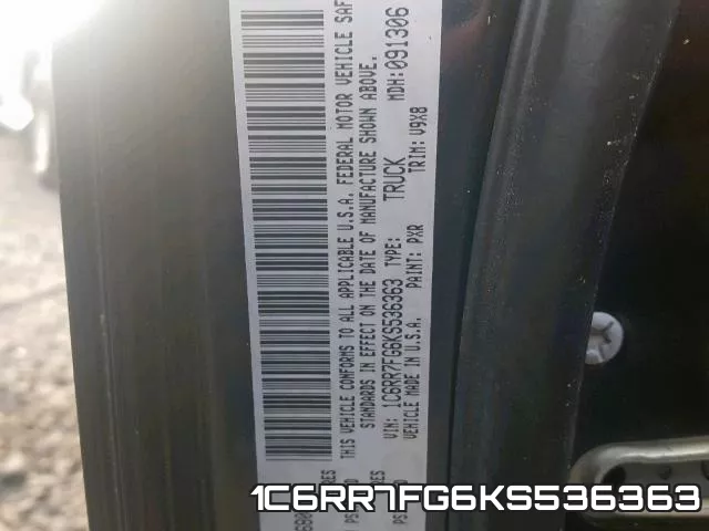 1C6RR7FG6KS536363 фото 2