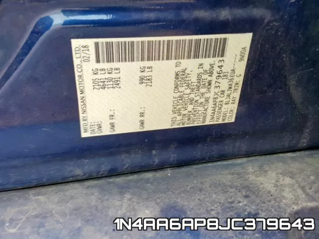 1N4AA6AP8JC379643 фото 2