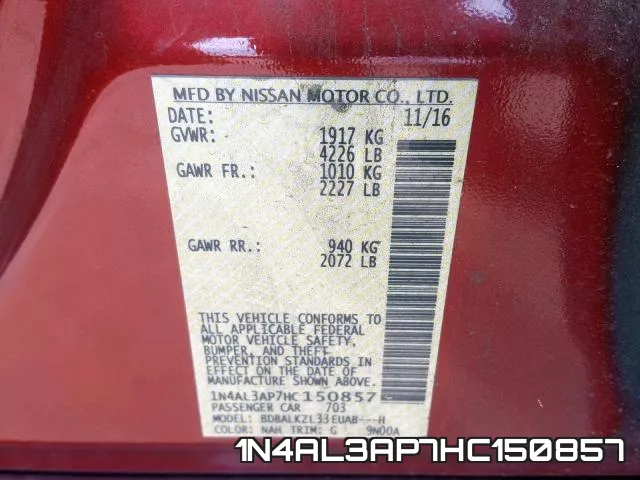 1N4AL3AP7HC150857 фото 2