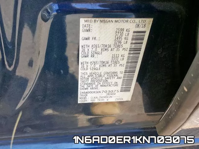 1N6AD0ER1KN703075 фото 2