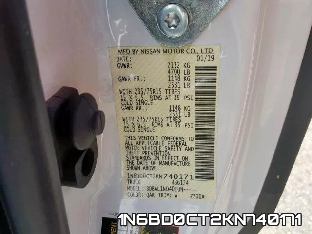 1N6BD0CT2KN740171 фото 2
