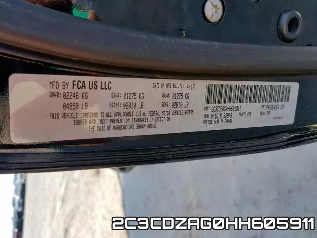 2C3CDZAG0HH605911 фото 2