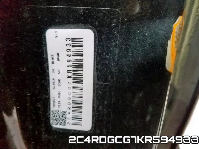 2C4RDGCG7KR594933 фото 2