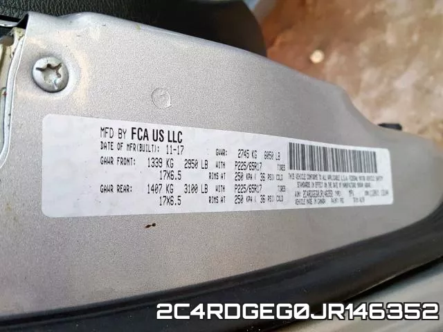2C4RDGEG0JR146352 фото 2