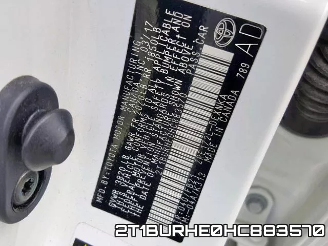 2T1BURHE0HC883570 фото 2