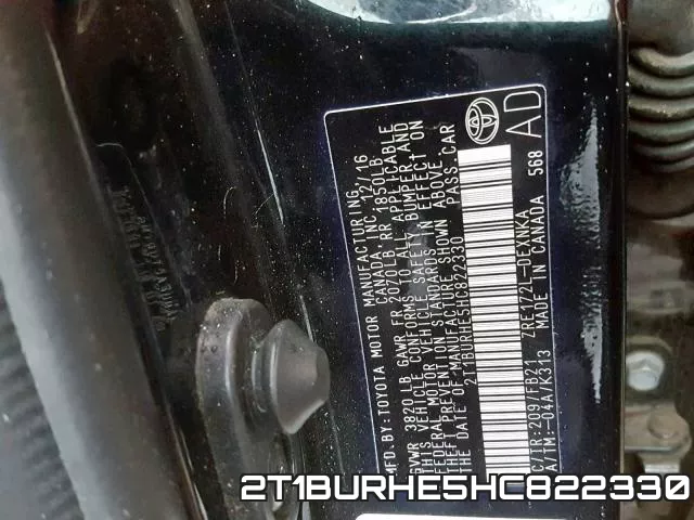 2T1BURHE5HC822330 фото 2