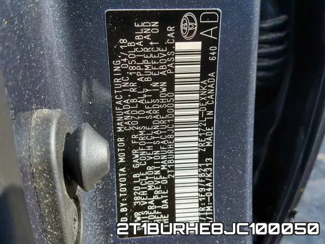 2T1BURHE8JC100050 фото 2