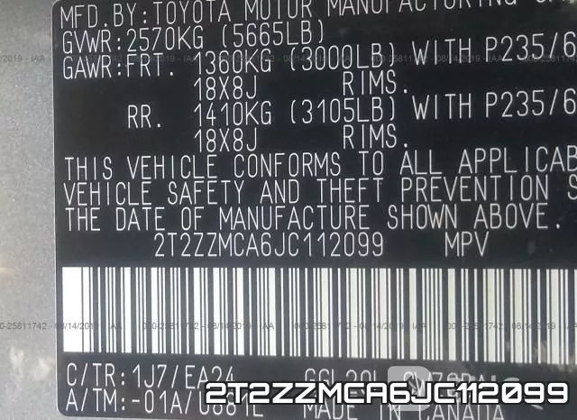2T2ZZMCA6JC112099 фото 10