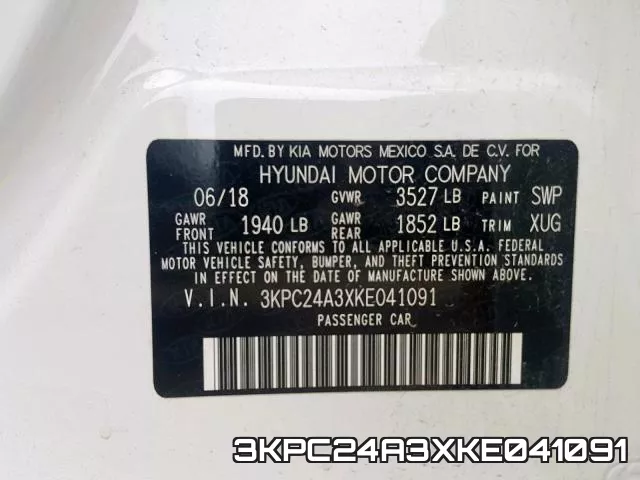 3KPC24A3XKE041091 фото 2
