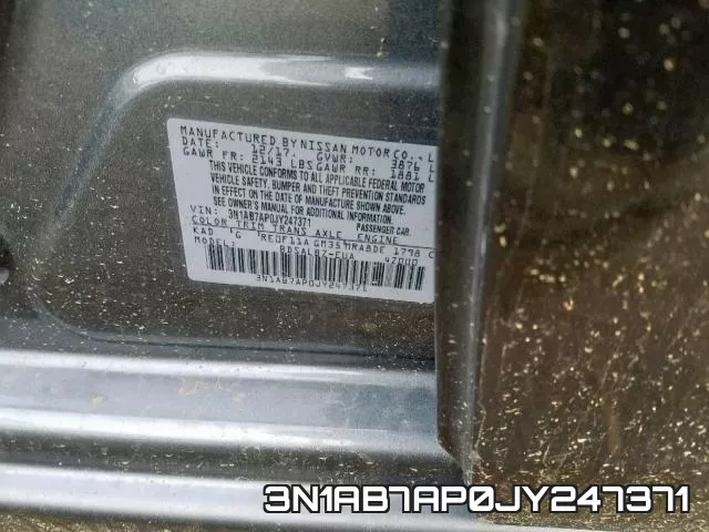 3N1AB7AP0JY247371 фото 2