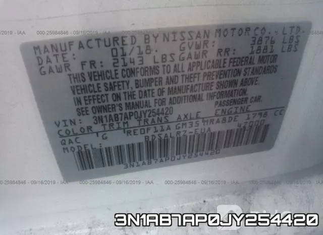 3N1AB7AP0JY254420 фото 10
