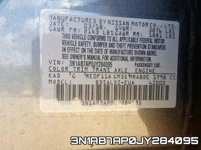 3N1AB7AP0JY284095 фото 2