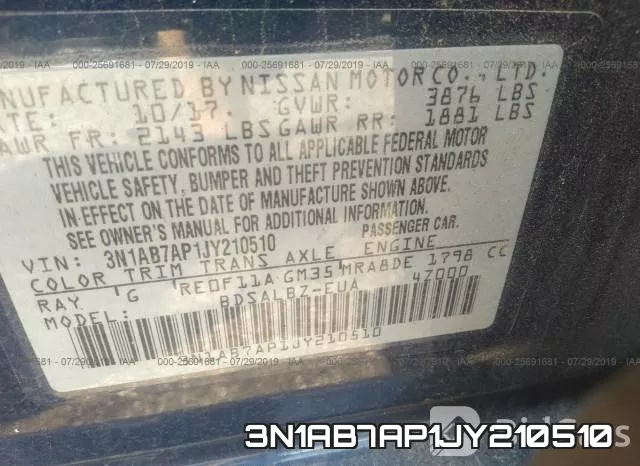 3N1AB7AP1JY210510 фото 10