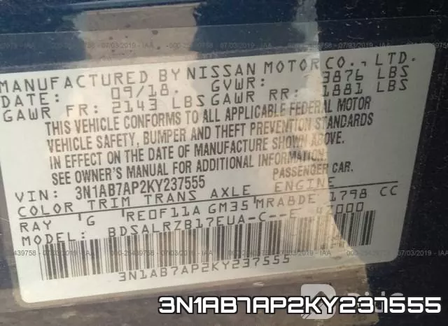 3N1AB7AP2KY237555 фото 10