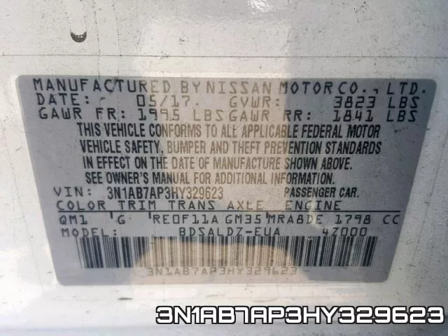 3N1AB7AP3HY329623 фото 2