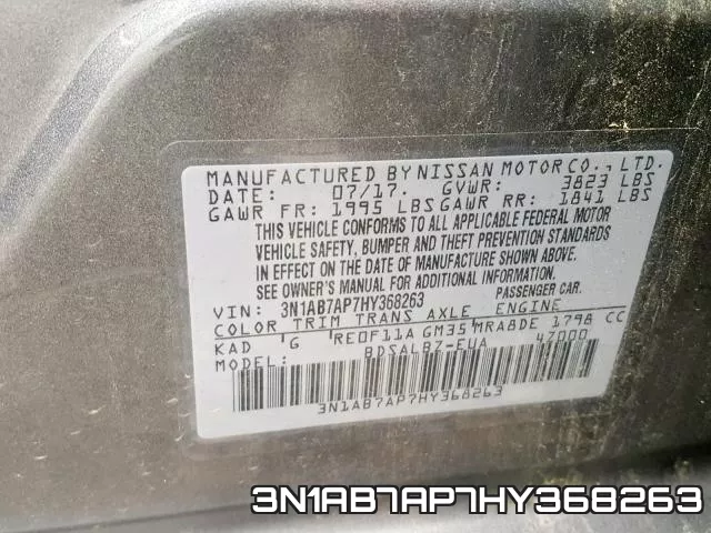 3N1AB7AP7HY368263 фото 2