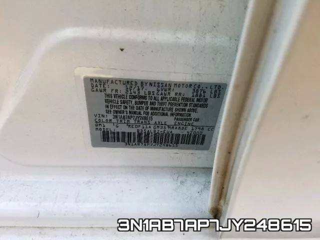 3N1AB7AP7JY248615 фото 2