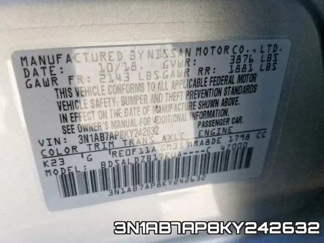 3N1AB7AP8KY242632 фото 2