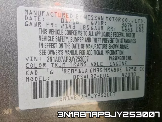 3N1AB7AP9JY253007 фото 2