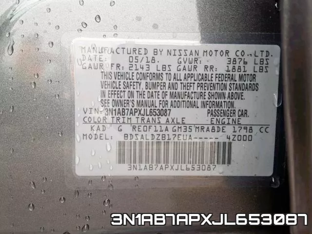 3N1AB7APXJL653087 фото 2