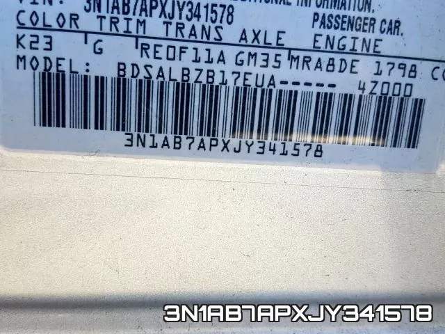 3N1AB7APXJY341578 фото 2