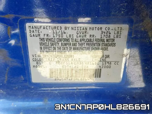 3N1CN7AP0HL826691 фото 2