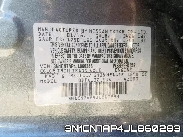 3N1CN7AP4JL860283 фото 2