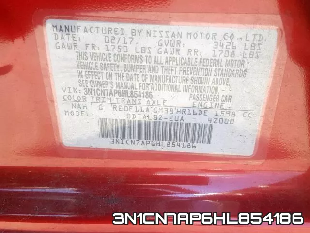 3N1CN7AP6HL854186 фото 2