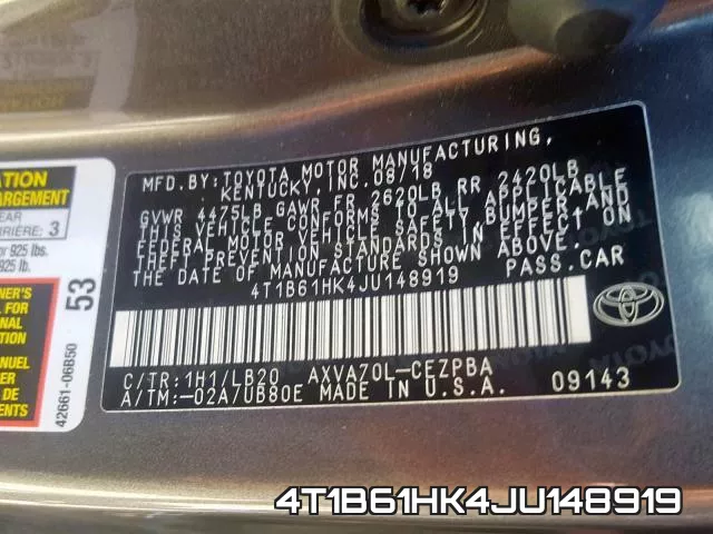 4T1B61HK4JU148919 фото 2