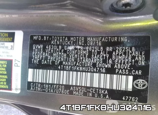 4T1BF1FK8HU304716 фото 10