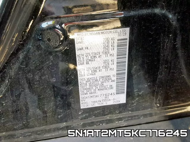 5N1AT2MT5KC776245 фото 2