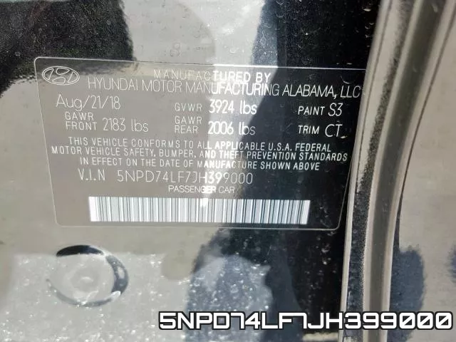 5NPD74LF7JH399000 фото 2