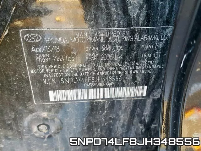 5NPD74LF8JH348556 фото 2