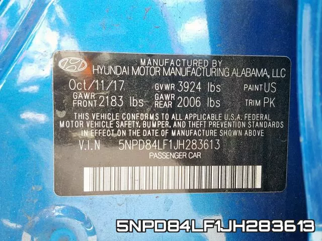 5NPD84LF1JH283613 фото 2