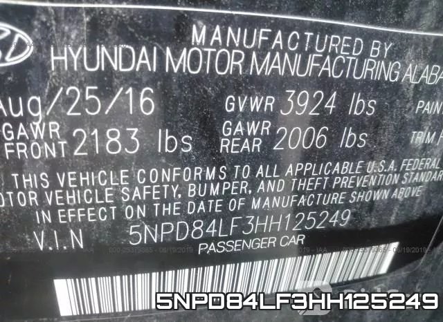 5NPD84LF3HH125249 фото 10