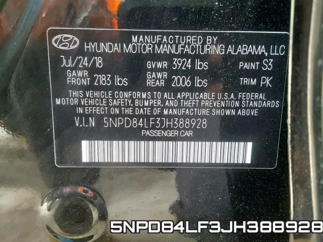 5NPD84LF3JH388928 фото 2